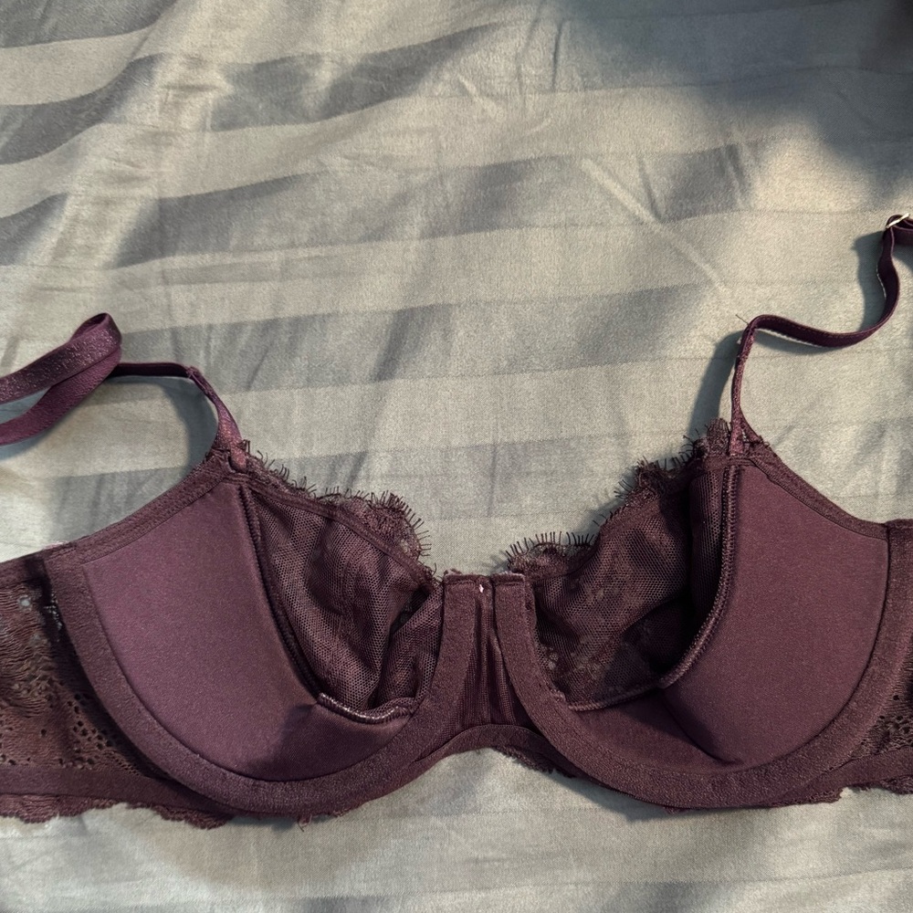 Dream Angels Wicked Unlined Lace Balconette Bra 32D - Picture 6 of 7